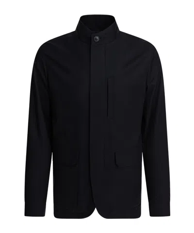 Zegna Long Sleeve Casual Jacket In Black