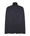Zegna Jacket With Hidden Closure In Black