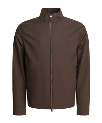 Zegna Long Sleeve Casual Jacket In Brown