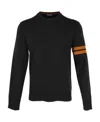 Zegna Crewneck Sweater With Ribbed Cuffs And Hem In Black