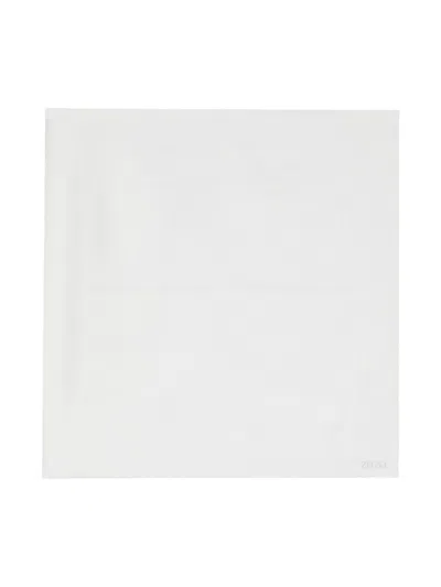 Zegna Long Sleeve Dress Shirt In Wh1 White