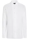 Zegna Luxury Linen Button-up Shirt In White