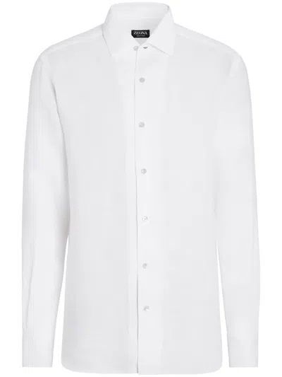 ZEGNA LONG-SLEEVE LINEN SHIRT