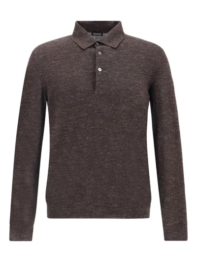 ZEGNA LONG-SLEEVE POLO SHIRT