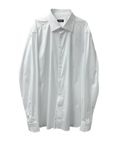 Zegna Long Sleeve Shirt In Blue
