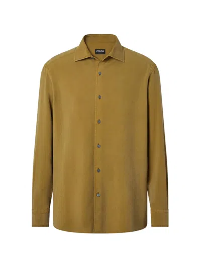 Zegna Long-sleeve Shirt In Green