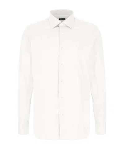 Zegna Long Sleeve Shirt In White