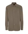 Zegna Chemise En Soie In Green