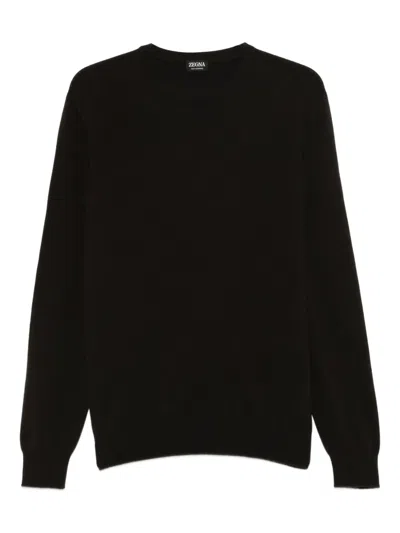 Zegna Long-sleeve Sweater In Black