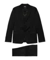 Zegna Long-sleeved Blazer And Trousers Set In Black