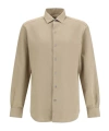 Zegna Cash Button Front Shirt In Nude