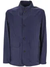 Zegna Men's Crossover Chore Jacket In Blue Navy