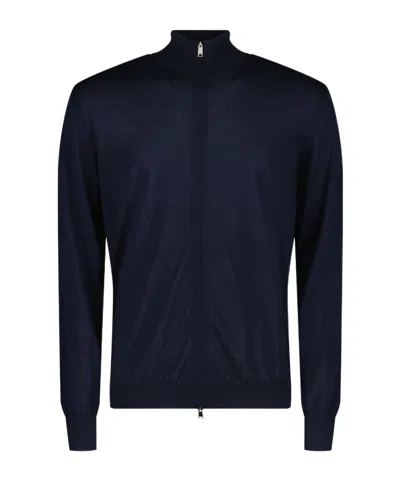 Zegna Long-sleeved Cardigan In Black
