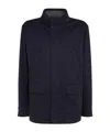 Zegna Jacket With Hidden Closure In Black