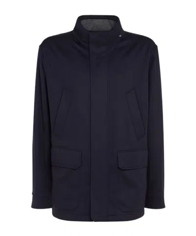 ZEGNA ZEGNA FUNNEL NECK ELEMENTS JACKET