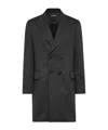 Zegna Long-sleeved Coat In Black