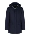 Zegna Long-sleeved Coat In Blue