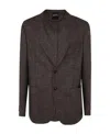 Zegna Men's Wool And Silk Blend Jacket In Black