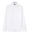 Zegna Long-sleeved Lapel Shirt In White