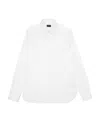 Zegna Long-sleeved Lapel Shirt In White