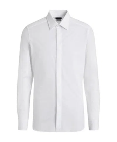 ZEGNA LONG-SLEEVED LAPEL SHIRT