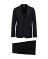 Zegna Long-sleeved Lapel Suit In Black