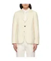 Zegna Long Sleeved Lapel Suit Jacket In White