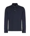 Zegna Polo Shirt With Lapel Buttons In Black