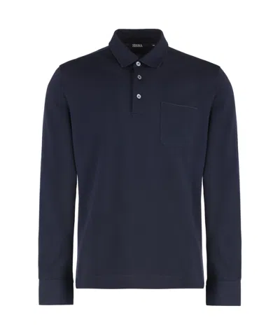 ZEGNA ZEGNA LONG SLEEVED POLO SHIRT