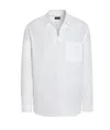 Zegna Collared Long Sleeves Shirt In White