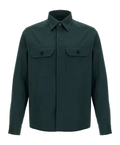 ZEGNA ZEGNA LONG-SLEEVED POPLIN SHIRT