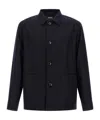 Zegna Overshirt With Collared Design And Pockets In Black