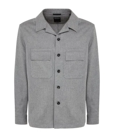 ZEGNA ZEGNA LONG-SLEEVED BUTTONED OVERSHIRT