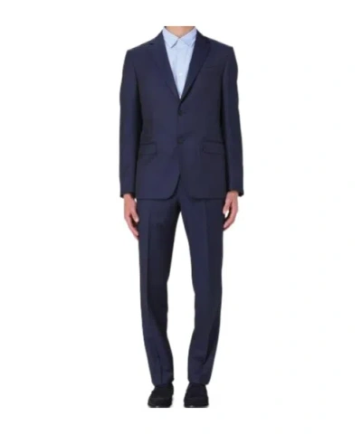 Zegna Long-sleeved Suit In Blue