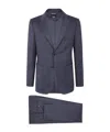 Zegna Two-button Wool Suit In Blue
