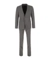 Zegna Grey Suit Wool Back Vent In Gray