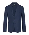 Zegna Long-sleeved Suit Jacket In Blue