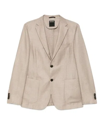 ZEGNA LONG-SLEEVED SUIT JACKET