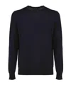 Zegna Long-sleeved Sweater In Black