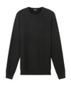 Zegna Long-sleeved Sweater In Black