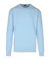 Zegna Long-sleeved Sweater In Blue