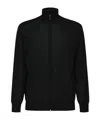 Zegna Long-sleeved Zip-up Cardigan In Black