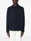 Zegna Navy Blue Cotton Shirt