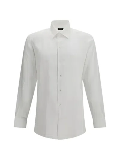 Zegna Long-sleeve Linen Shirt In White