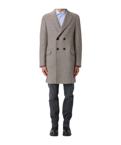 Zegna Long-sleeved Coat In Gray