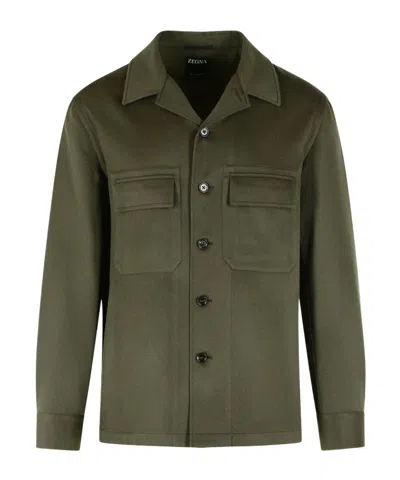 Zegna Long-sleeved Jacket In Black