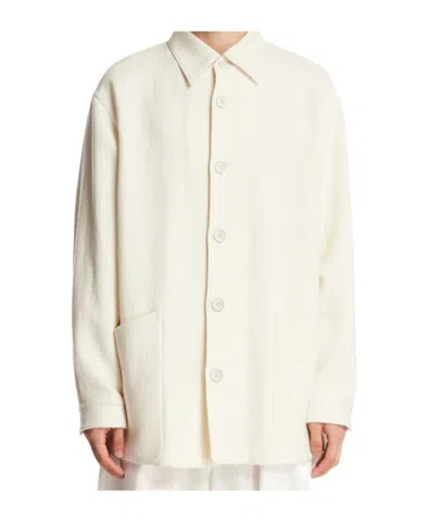Zegna Button-up Patch-pocket Shirt In Neutral
