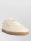 Zegna 232 Low Top Suede Sneakers Rubber Sole In Neutral