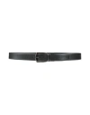 Zegna Man Belt Black Size 38 Leather In Black
