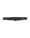 Zegna Man Belt Dark Brown Size 45.5 Leather In Black